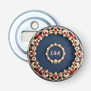 Elegant Floral Ornamental Design Bottle Opener