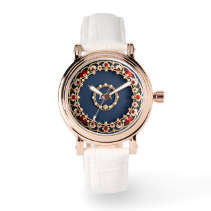 Elegant Floral Ornamental Design Watch