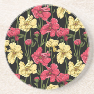 Elegant floral pattern 2 coaster