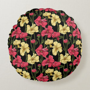 Elegant floral pattern 2 round cushion