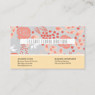 Elegant Floral Pattern Business Card