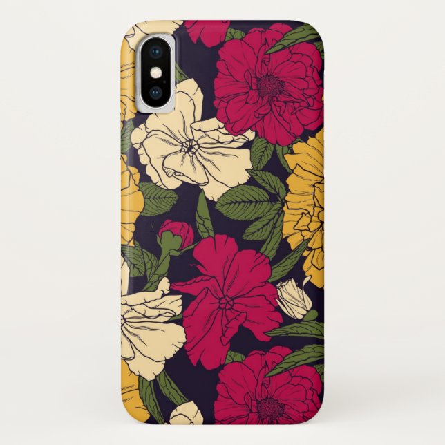 Elegant floral pattern Case-Mate iPhone case (Back)