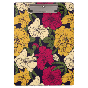 Elegant floral pattern clipboard