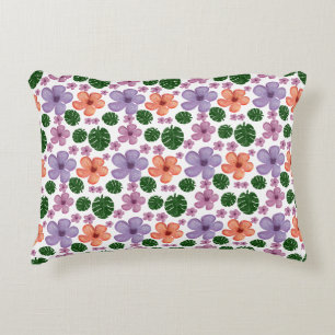 Elegant floral pattern decorative cushion