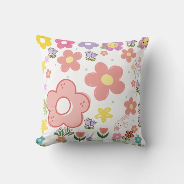 Elegant Floral Pattern Design Cushion (Front)