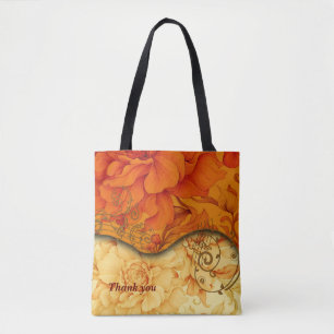 Elegant floral pattern design  tote bag