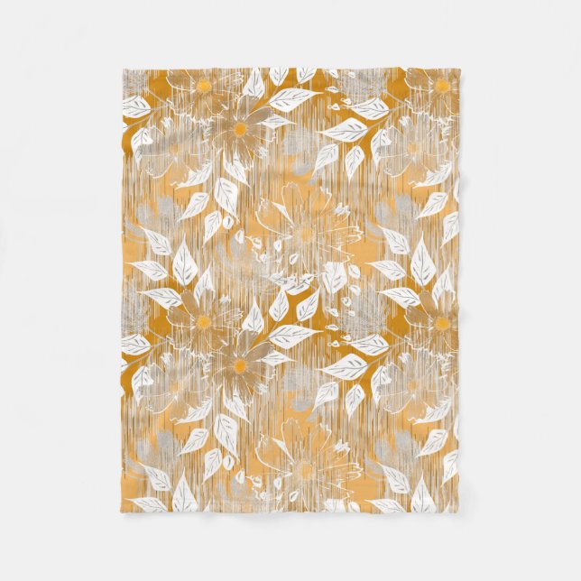 Elegant floral pattern.  fleece blanket (Front)