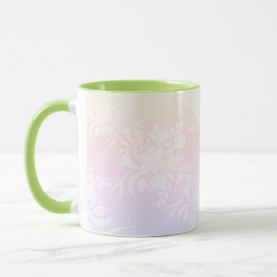 Elegant floral pattern in pastel colors mug