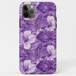 Elegant floral pattern in purple tones iPhone 11 pro max case