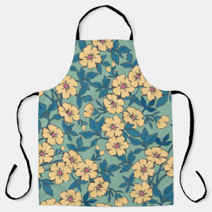 Elegant floral pattern in small hand draw flower. apron