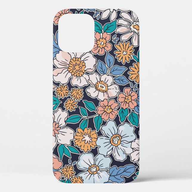 Elegant floral pattern in small hand draw flower.  Case-Mate iPhone case (Back)