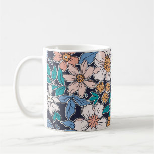 Elegant floral pattern in small hand draw flower. coffee mug