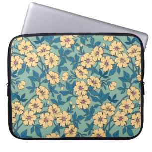 Elegant floral pattern in small hand draw flower.  laptop sleeve