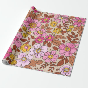 Elegant floral pattern in small hand draw flowers. wrapping paper