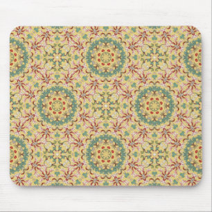 Elegant floral Pattern kaleidoscope Mouse Mat