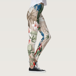 Elegant Floral Pattern Leggings