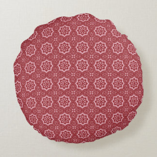 Elegant floral pattern round cushion
