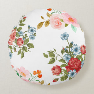 Elegant floral pattern   round cushion