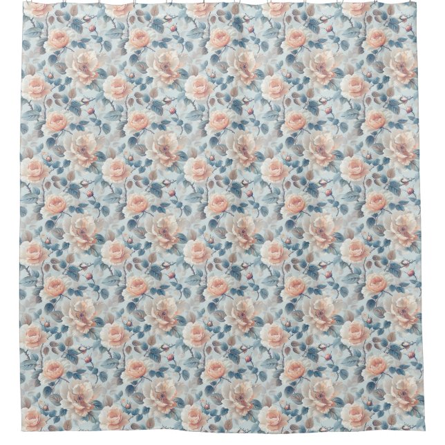 Elegant floral pattern. shower curtain (Front)