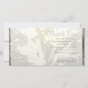 Elegant Floral Pattern Sympathy Thank you P card