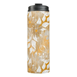 Elegant floral pattern. thermal tumbler