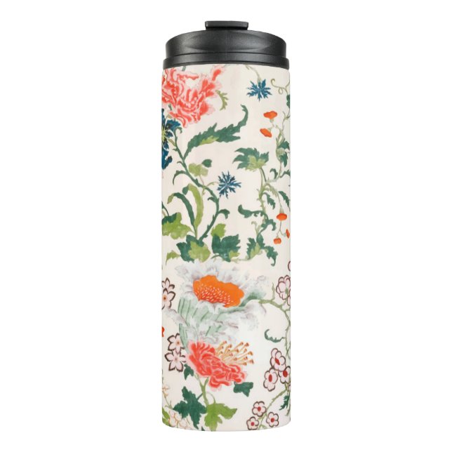 Elegant Floral Pattern Thermal Tumbler (Front)