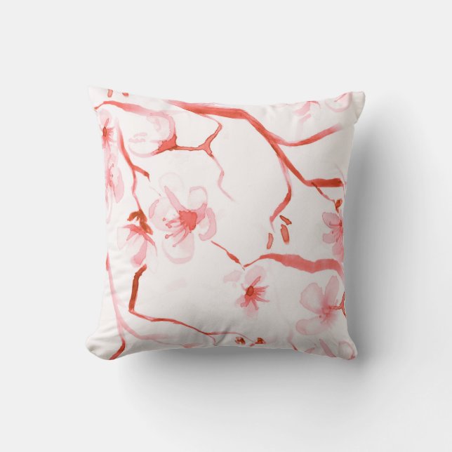 Elegant floral pattern throw pillows (Front)