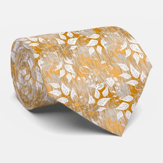 Elegant floral pattern.  tie (Rolled)