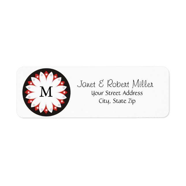 Elegant Floral Pattern With  Monogram (Front)