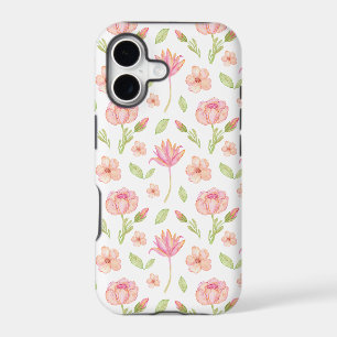 Elegant Floral Pattern with Pink Peonies and Lilie