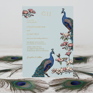 Elegant Floral Peacock Wedding
