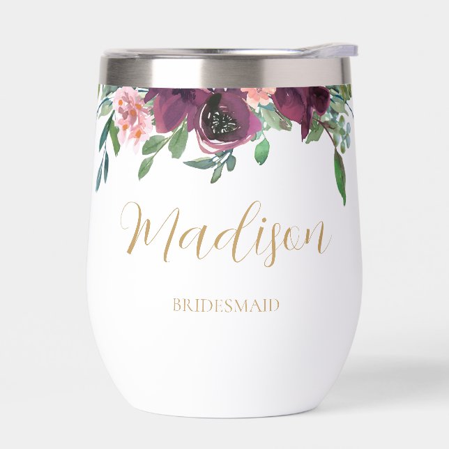 Elegant Floral Personalised Bridesmaid Proposal (Left)