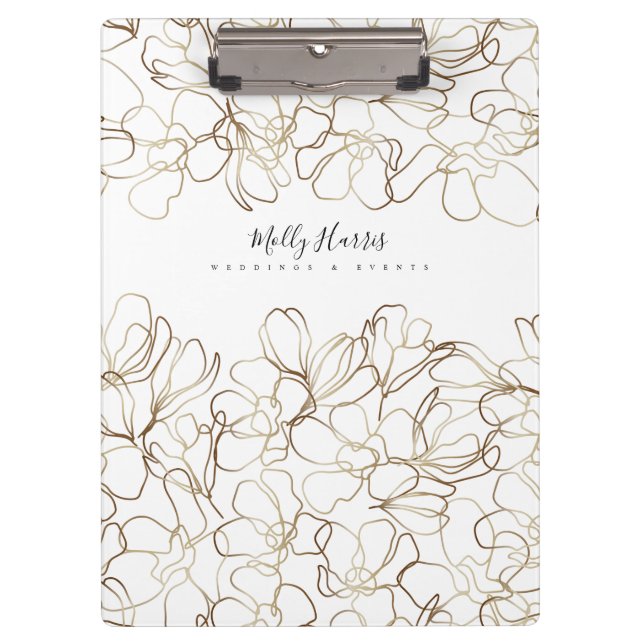 Elegant Floral Personalised Clipboard (Front)