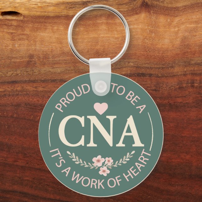Elegant Floral Personalised CNA  Key Ring (Front)