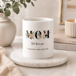 Elegant Floral Personalised Mum Mug Gift