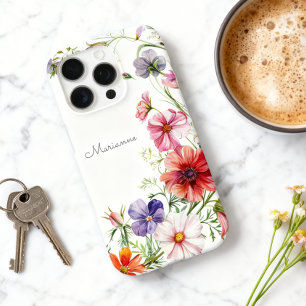 Elegant Floral Personalised Name iPhone 16 Pro Case
