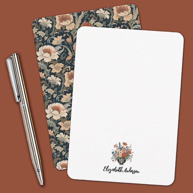Elegant Floral Personalised Stationery Card (Elegant personalized floral stationery. Perfect for thank you cards or any occasion)