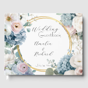 Elegant Floral Personalised Wedding Guestbook