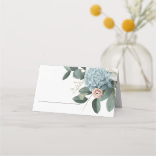 Elegant Floral Personalised Wedding  Place Card
