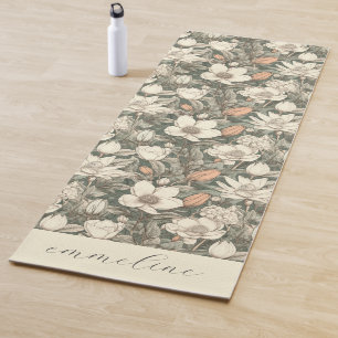 Elegant Floral Personalised  Yoga Mat
