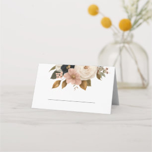 Elegant Floral Personalized Wedding  Place Card