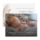 Elegant Floral Photo Birth Announcement