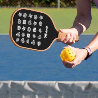 elegant floral pickleball paddle