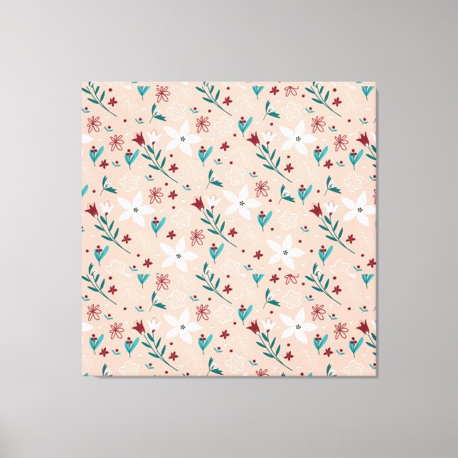 Elegant Floral Pink  Canvas Print (Front)