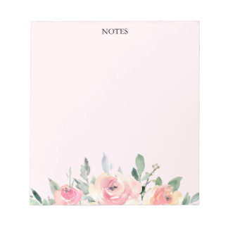 Elegant Floral Pink Notepad - Make it Custom!