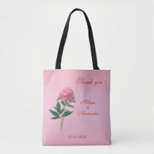 Elegant floral pink peony themed personalised