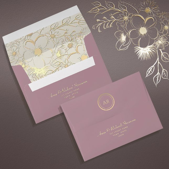 Elegant Floral Pink Wedding  Envelope (Creator Uploaded)