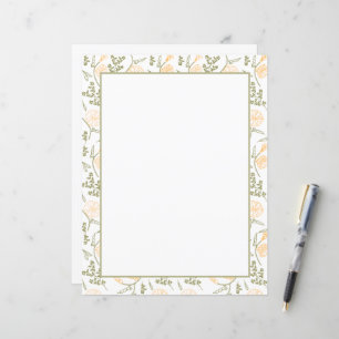 Elegant Floral Planner Stationery Paper