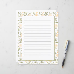 Elegant Floral Planner Stationery Paper