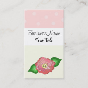 Elegant Floral/Polka Dot Business Card